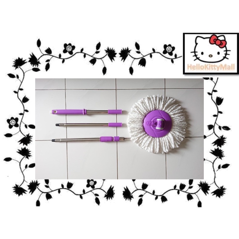 Cosway Spin Dry Mop II Mop Handle Whole Set Purple / Orange ( Without