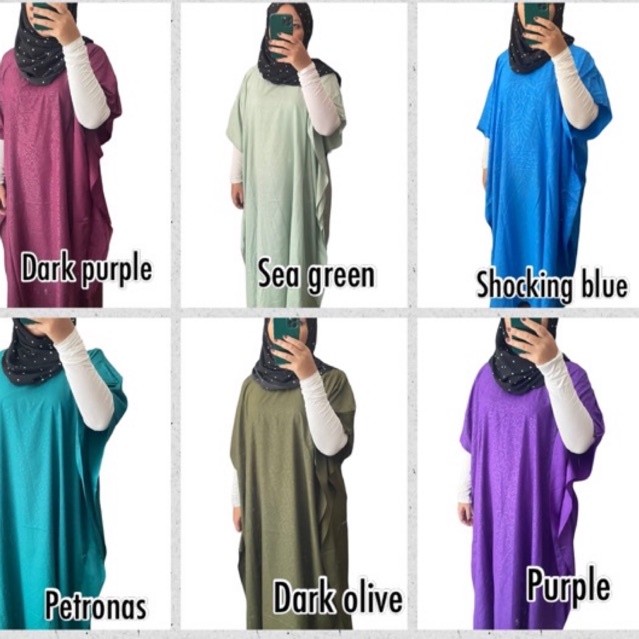 Kaftan Plain Viral Baju Kelawar Kosong Murah Direct Kilang Shopee