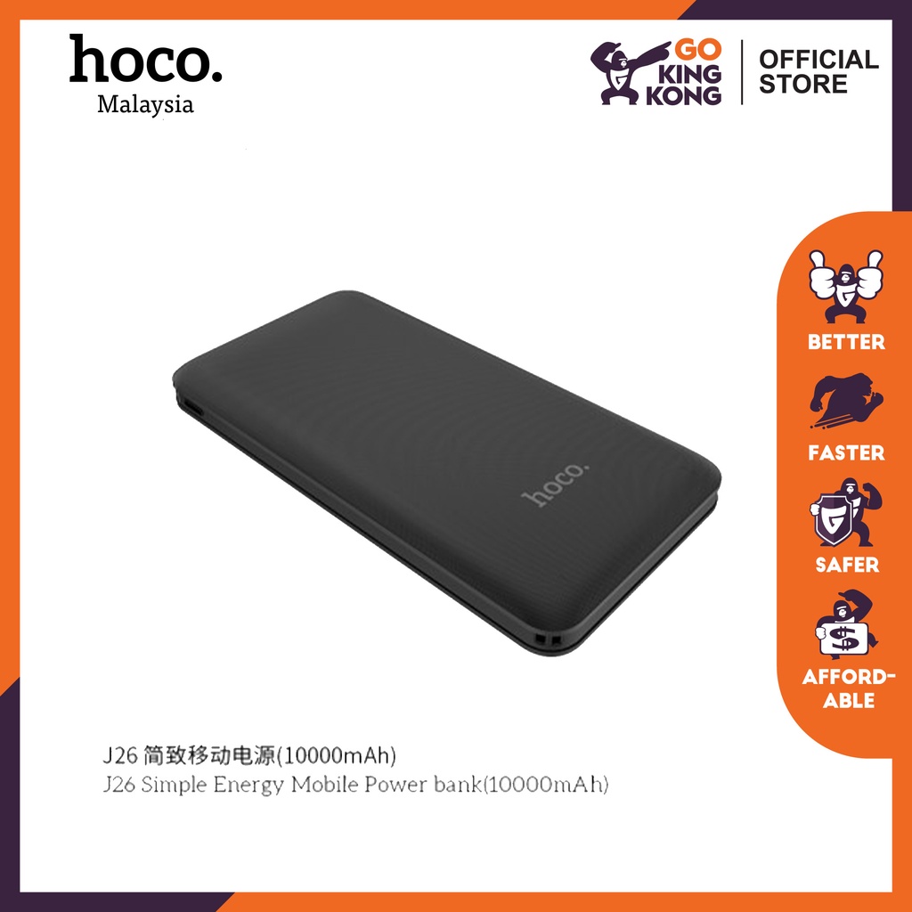HOCO J26 SIMPLE ENERGY MOBILE POWER BANK(10000MAH) Shopee Malaysia