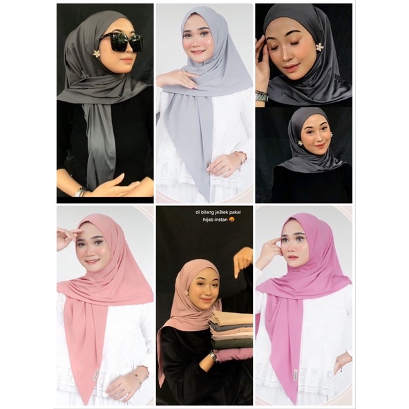 Triangle instant Jersey Premium Triangle Hijab Multipurpose Adult Hijab instant Rectangular Veil Modern Jersey Zoya