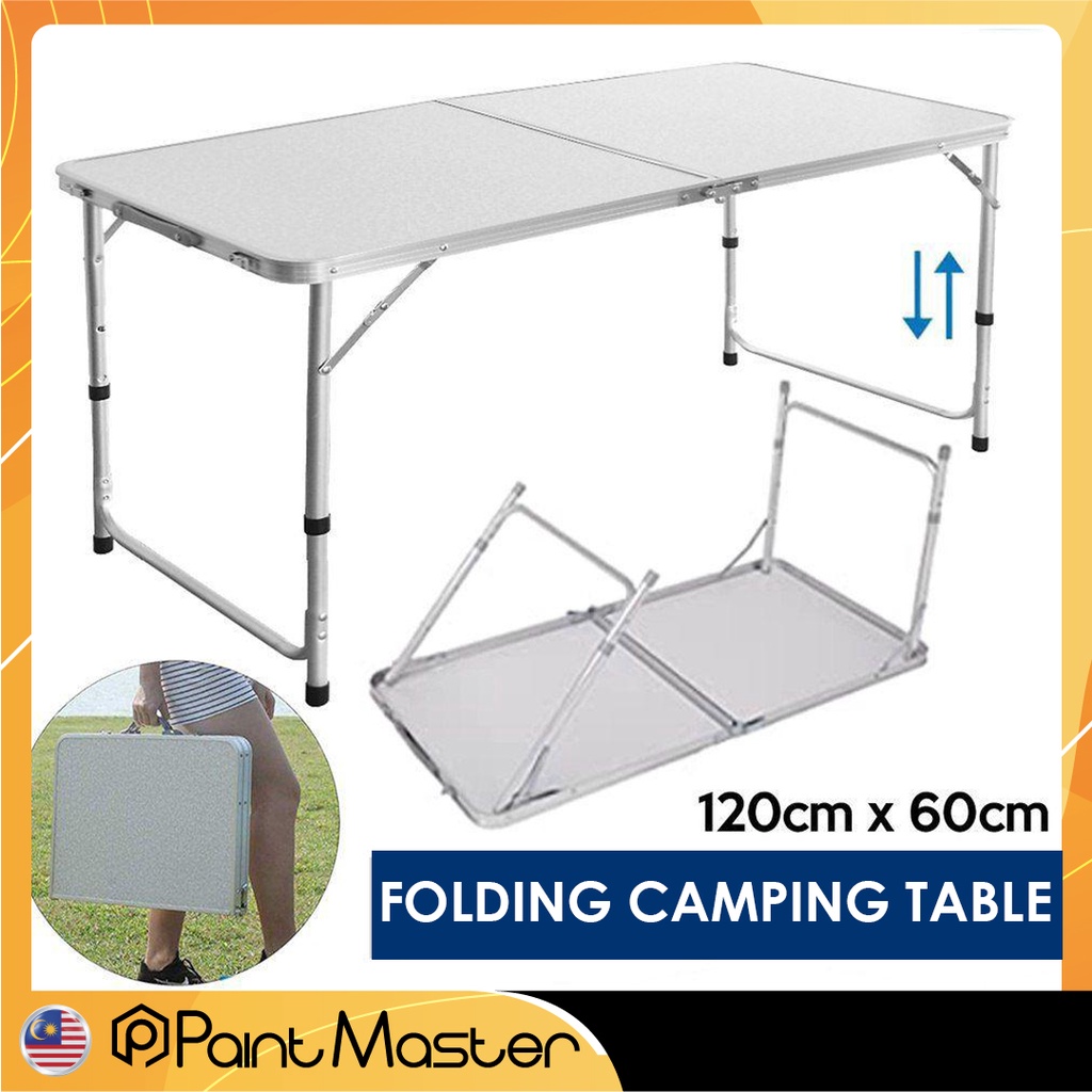 120 X 60CM FOLDING CAMPING TABLE ONLY Outdoor Table Adjustable Height