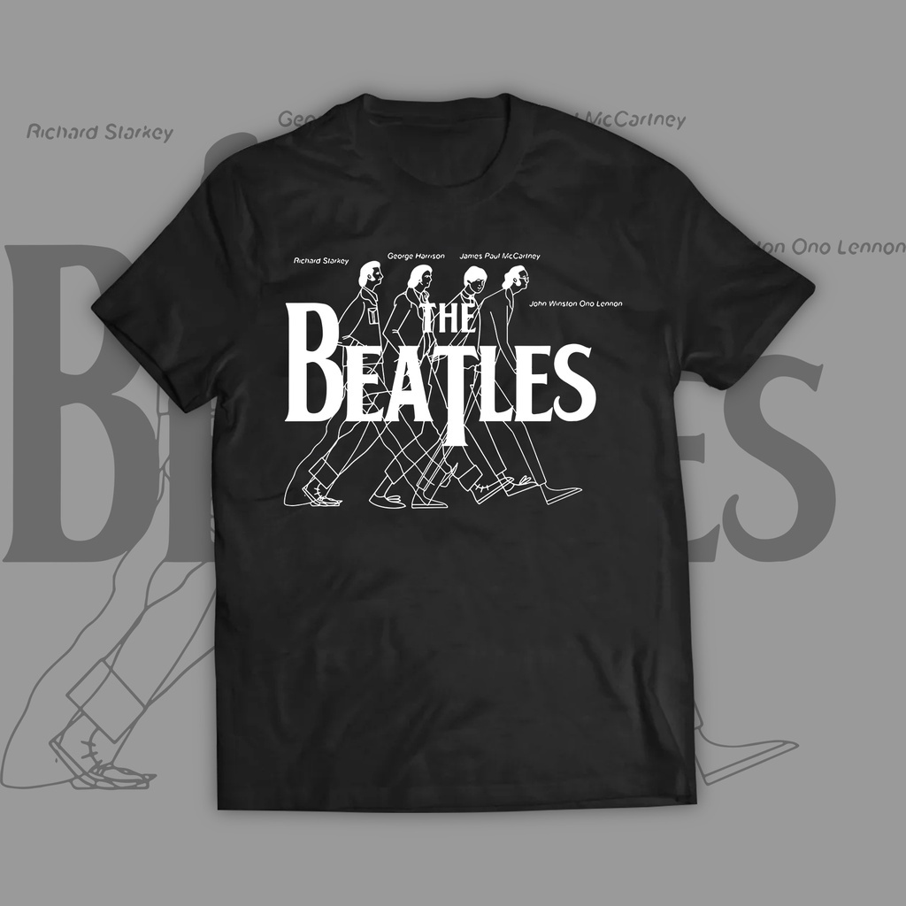 ( READY STOCK ) THE BEATLES 100% Cotton Original Design Rock Band T ...