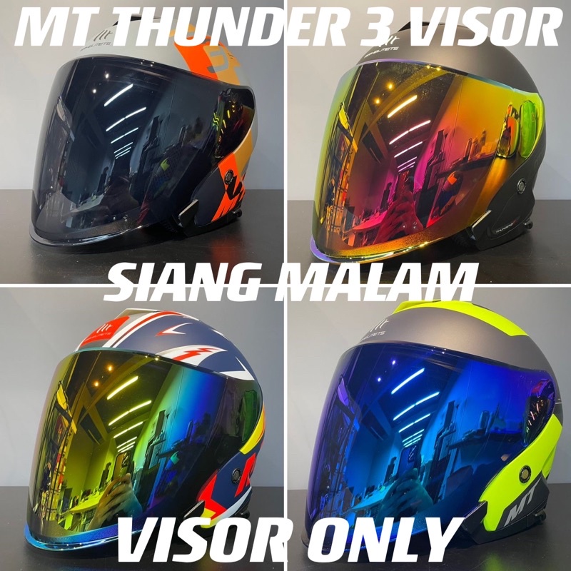 Mt Helmet Visor Thunder Visor Mt Helmet Openface Shield Shopee Malaysia