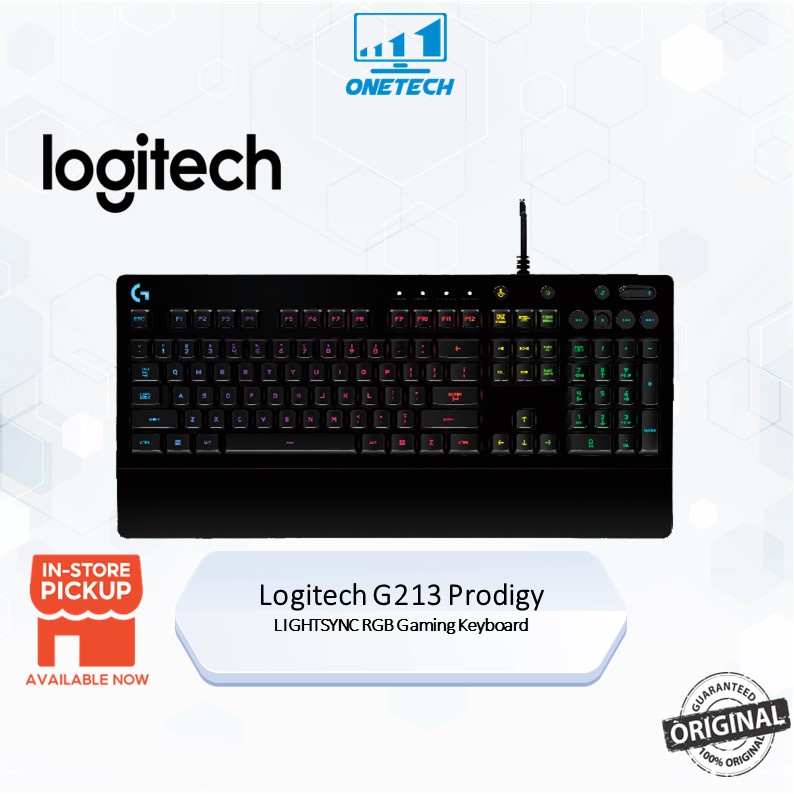 Logitech G213 Prodigy RGB Gaming Keyboard ( LIGHSYNC RGB / Onboard ...