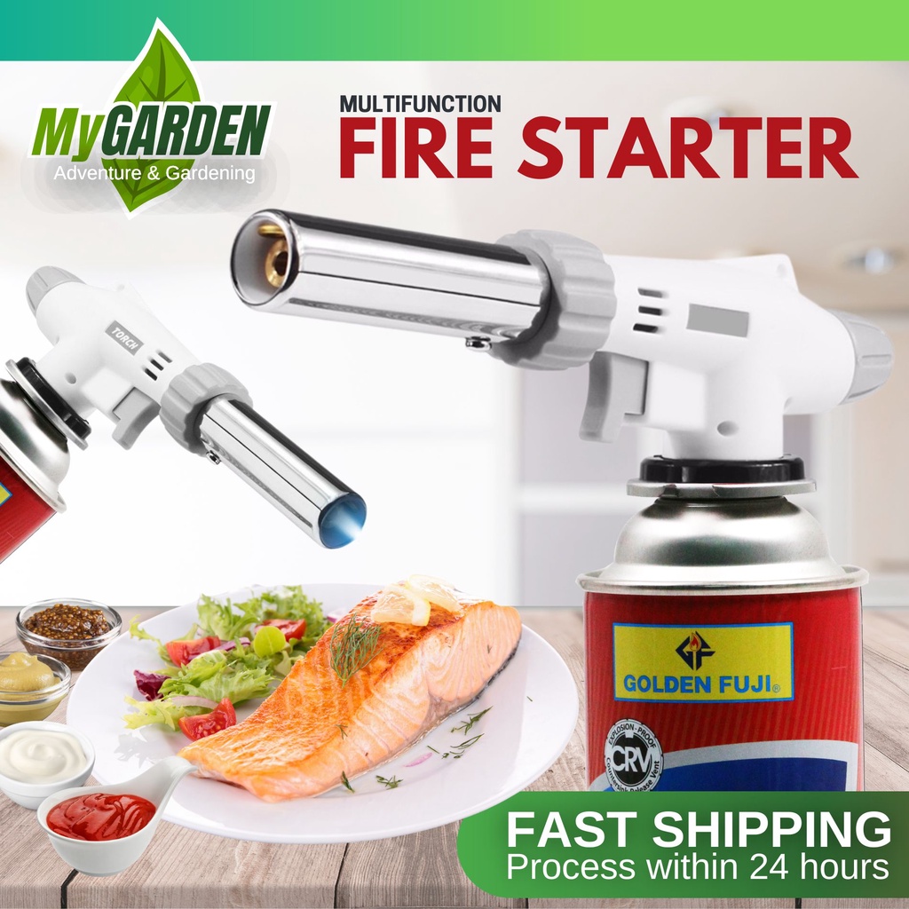 MYGARDEN Cans Butane Burner Welding Fire Maker Gas Torch Gun Butane Gas Butane Pemetik Api Dapur Gas Camping Gas