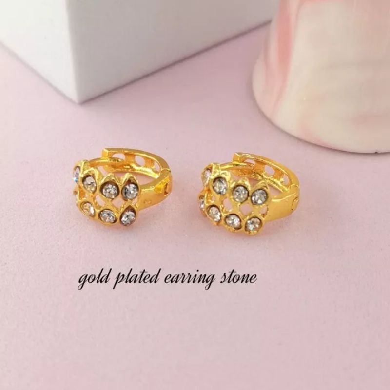 Earring Subang Donut Stine Emas Bangkok