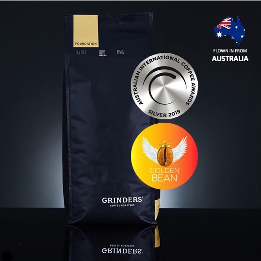 Grinders Coffee Foundation Beans 1kg Cafe Blend from Australia