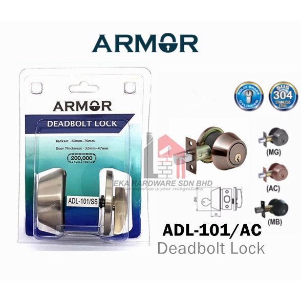 ARMOR DEADBOLT LOCK (ADL101/AC) Shopee Malaysia