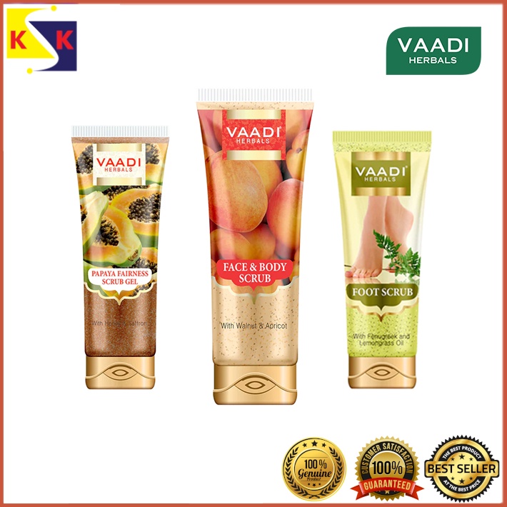 VAADI HERBAL SCRUB GEL / FACE & BODY SCRUB / FOOT SCRUB (110 gm) Shopee Malaysia