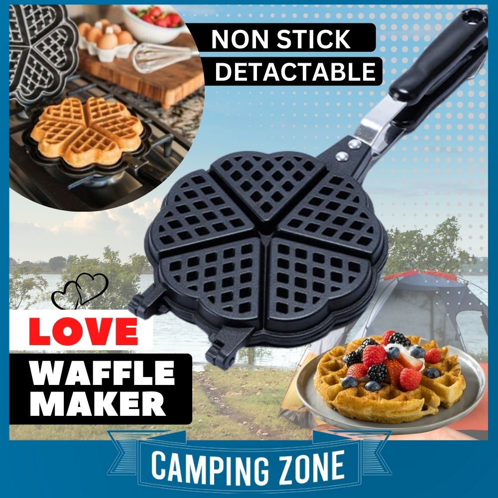 Heart Shape Waffle Maker Non-Stick Pan Household Kitchen Non Stick Iron Mold Press Flower
