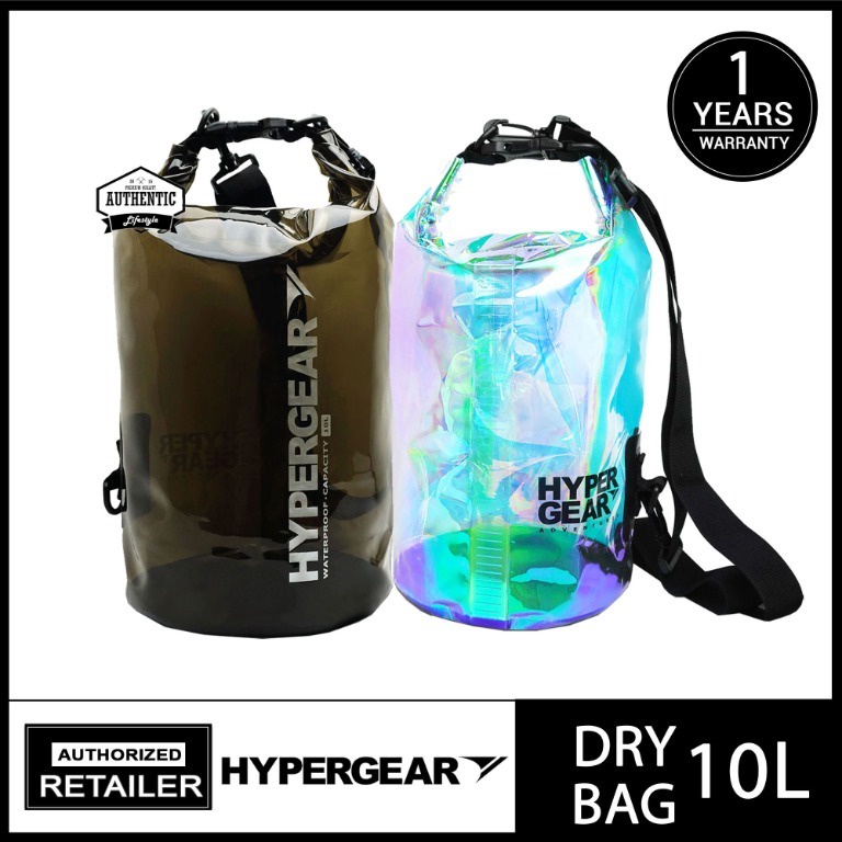 HYPERGEAR Dry Bag 10L Black / Clear / Smokey Black / Bubble (100