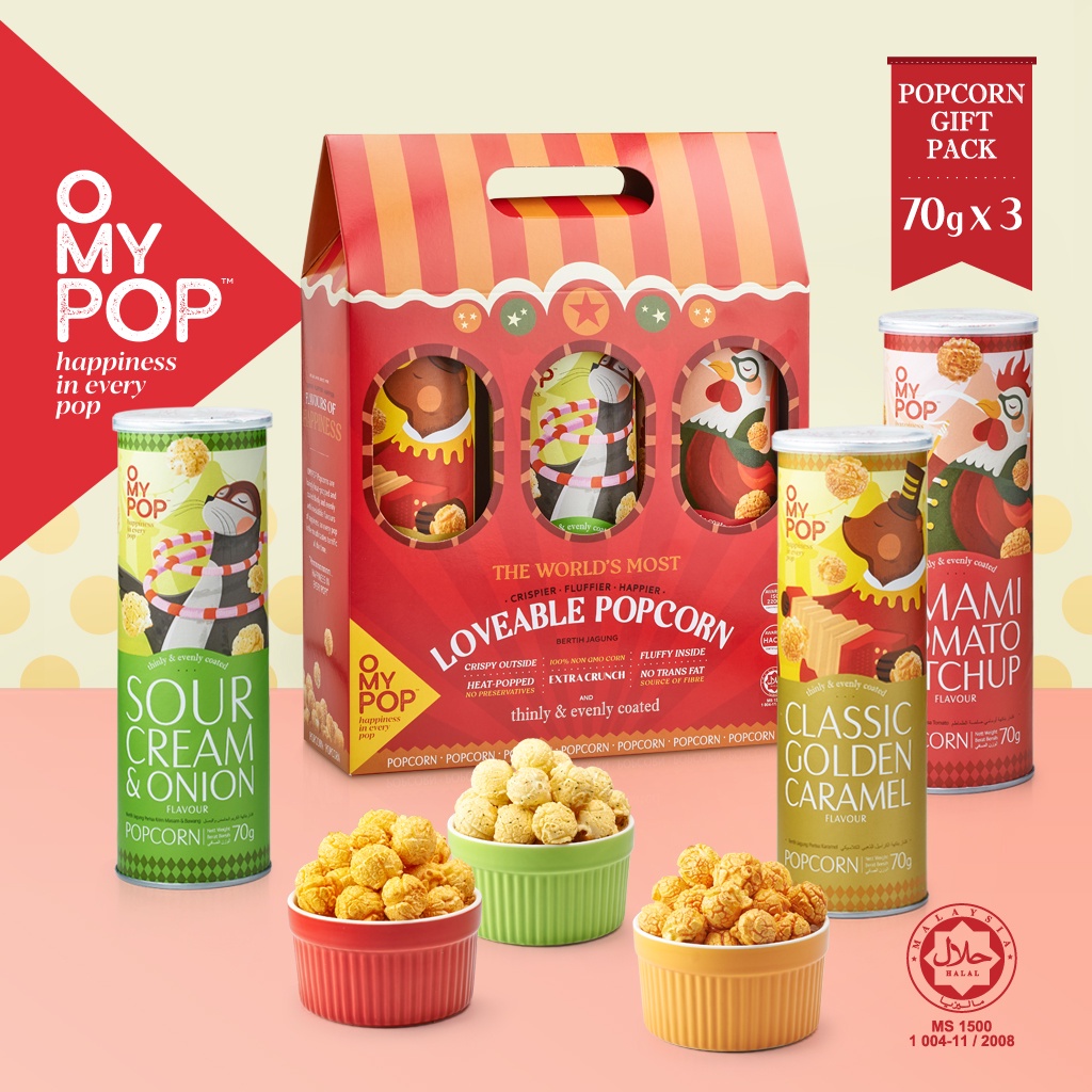 OMYPOP Popcorn Gift Pack Shopee Malaysia