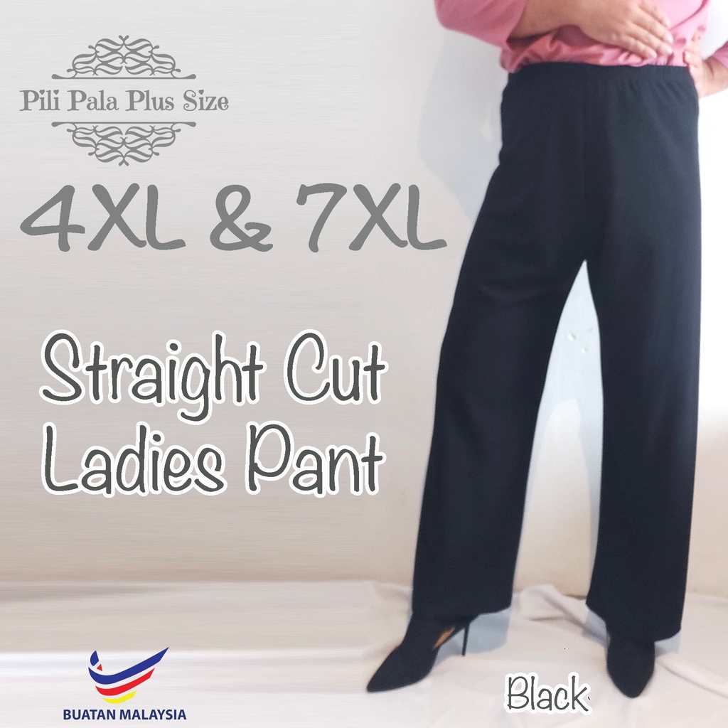 PILI PALA PlusSize HARGA KILANG Women Seluar Labuh Straight Cut Stretchable Long Trousers Palazzo -X