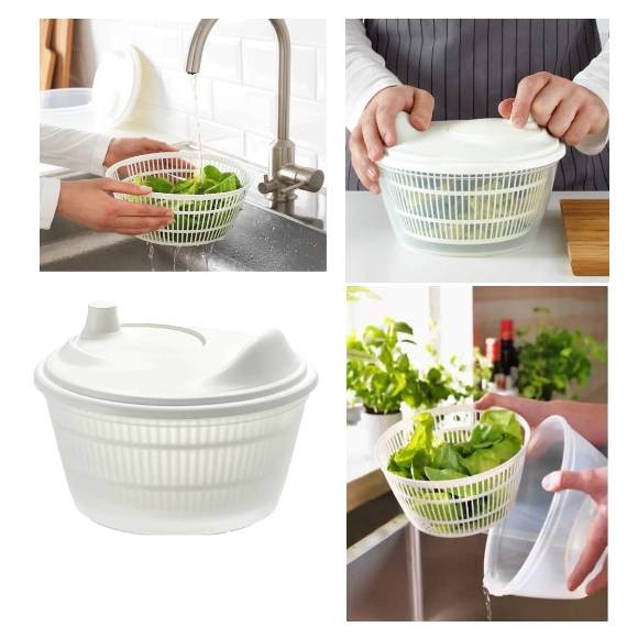 IKEA UPPFYLLD PEMUTAR SALAD/SALAD SPINNER, WHITE Shopee Malaysia