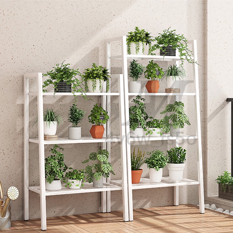 Multi layer metal flower shelf Flower pot storage rack Indoor outdoor