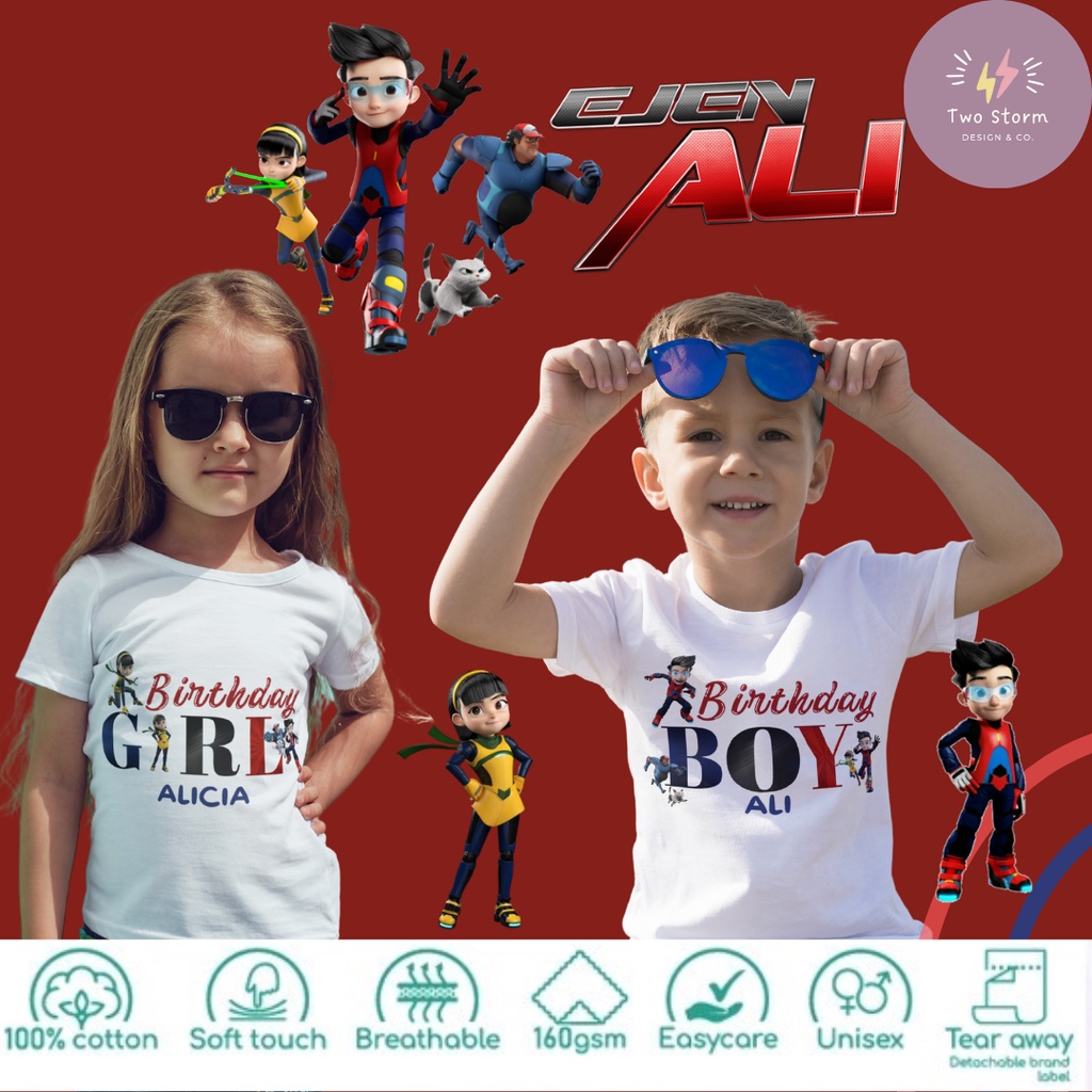 BAJU EJEN ALI SEDONDON| FAMILY BIRTHDAY SHIRT | BAJU CUSTOM NAMA