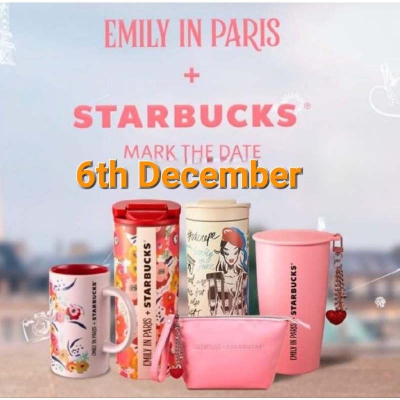 READY STOCK 100 ORIGINAL Starbucks + Emily In Paris Merchandise