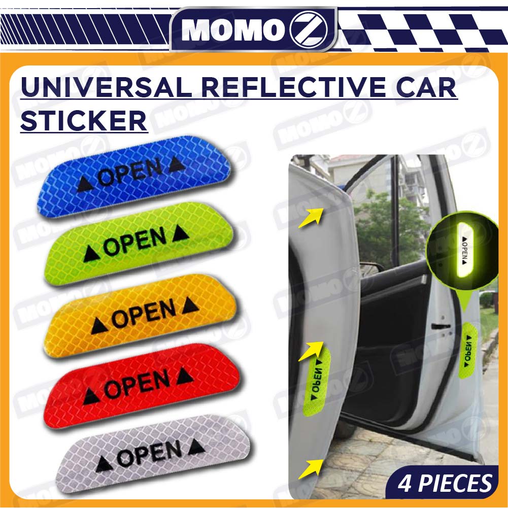 Car Universal Door Reflective Safety Warning Sticker Strips Decorative