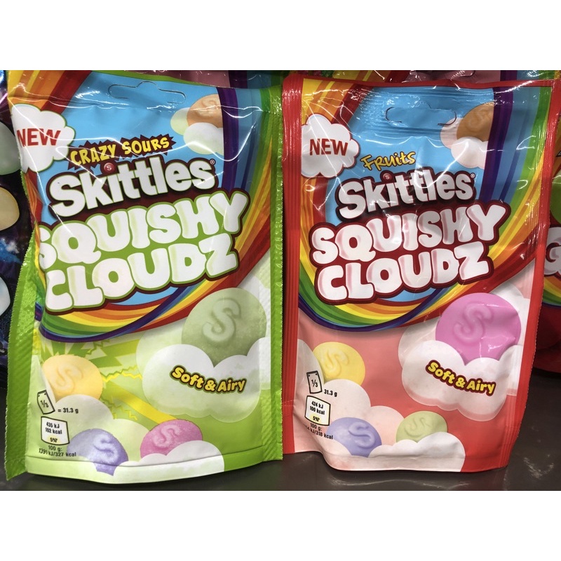 Skittles Squishy Cloudz Soft And Airy Fruit Crazy Sour Candy 94gram Shopee Malaysia