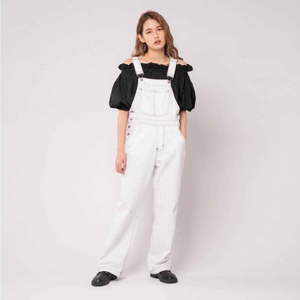 VIERLIN - White jeans Jumpsuit 8238 Jumpsuit Woman