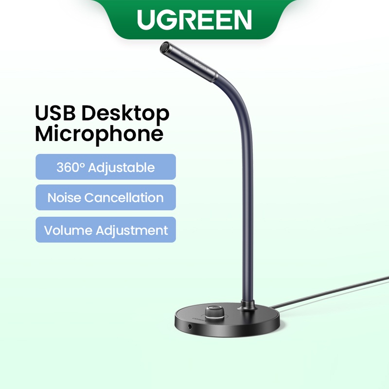 UGREEN USB Desktop Microphone Computer Desktop 60dB Noise Reduction Live Microphone Game Online Class Meeting Recording USB External Mic