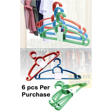 (6pcs) Standard Plastic Hangers 