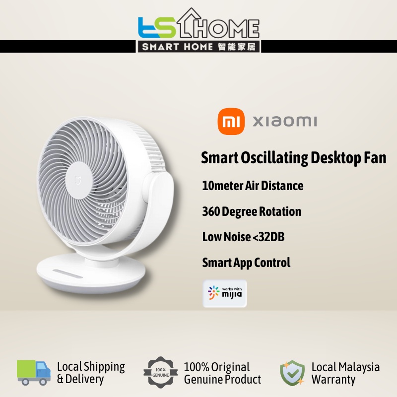 Xiaomi Mijia Desk Fan Oscillating Desktop Table Fan With 5 Speed