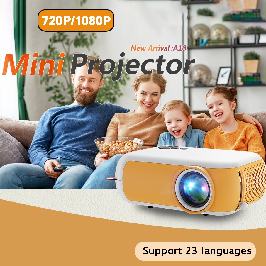 A10 Projector Support 1080P 4K Mini Projector for Phone 2.4G Wireless