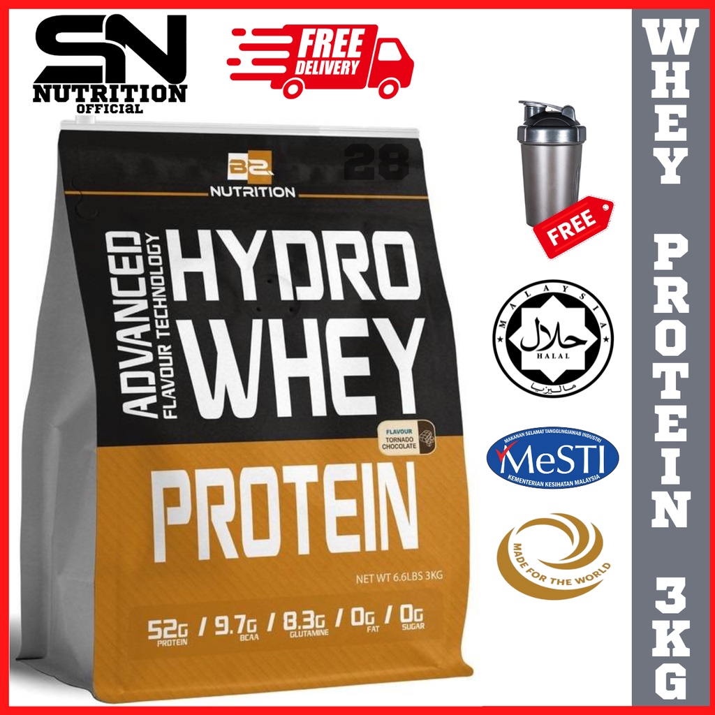 BS Nutrition Hydro Whey Protein, 3kg HALAL Whey Protein Powder, Lean