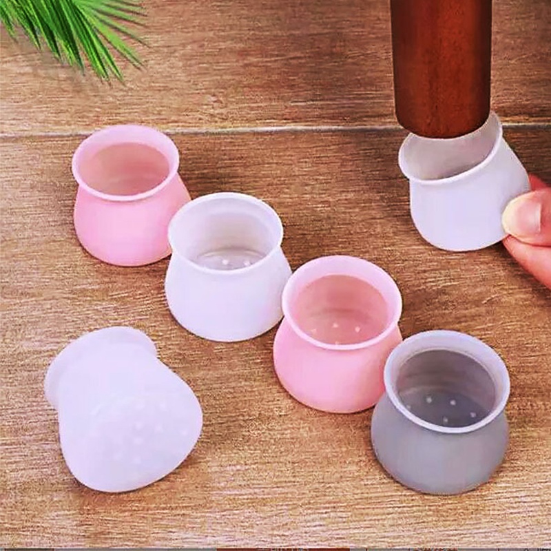Stretchable Silicone Chair Table Leg Cover Furniture Foot Protective Anti Slip Feet Pad Floor Wood Tile Rubber Protector