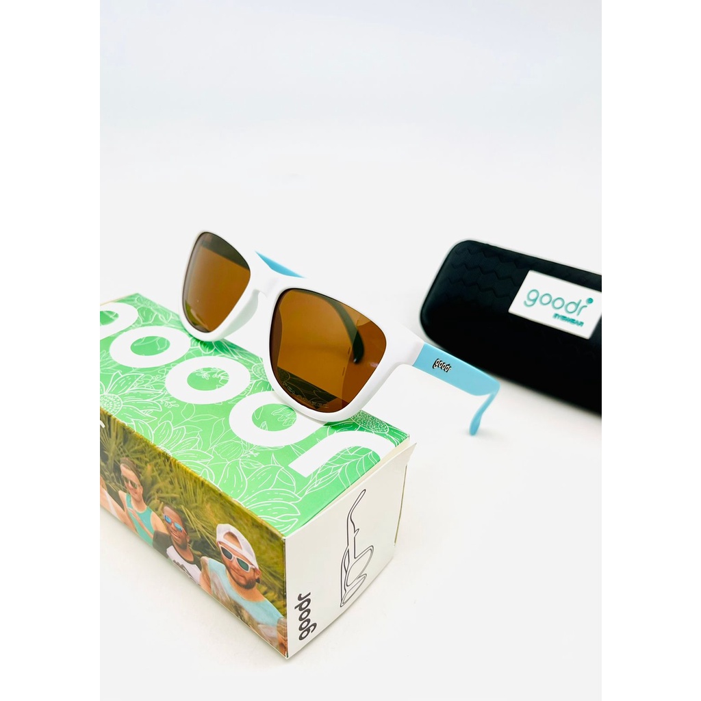 New GOODR LIMITED Edition BLUE WHITE Polyarized LENS BROWN Shopee