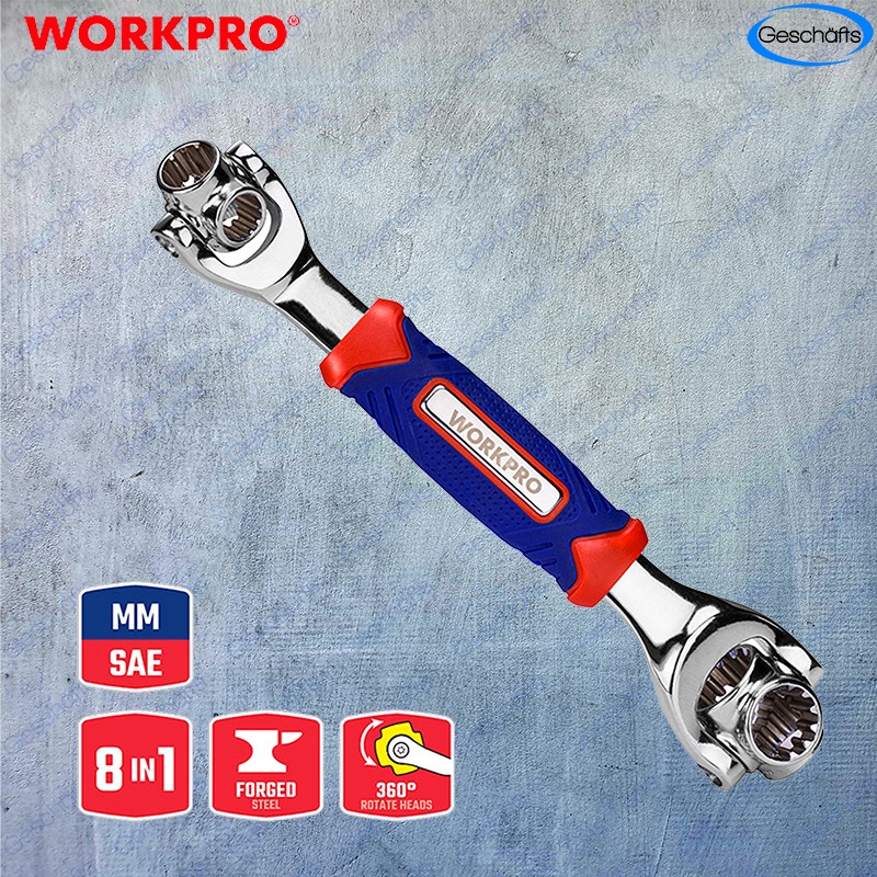 WORKPRO 8IN1 Socket Wrench / Flexible Socket / Multipurpose Wrench