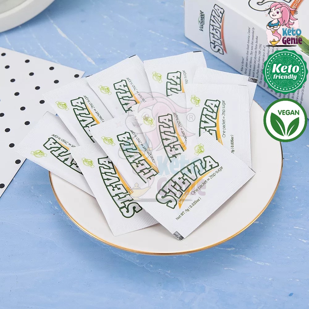 100 Stevia Green Powder 10g / Stevia Sachet 1g Sugar Free, Low Carb and Ketogenic Diet