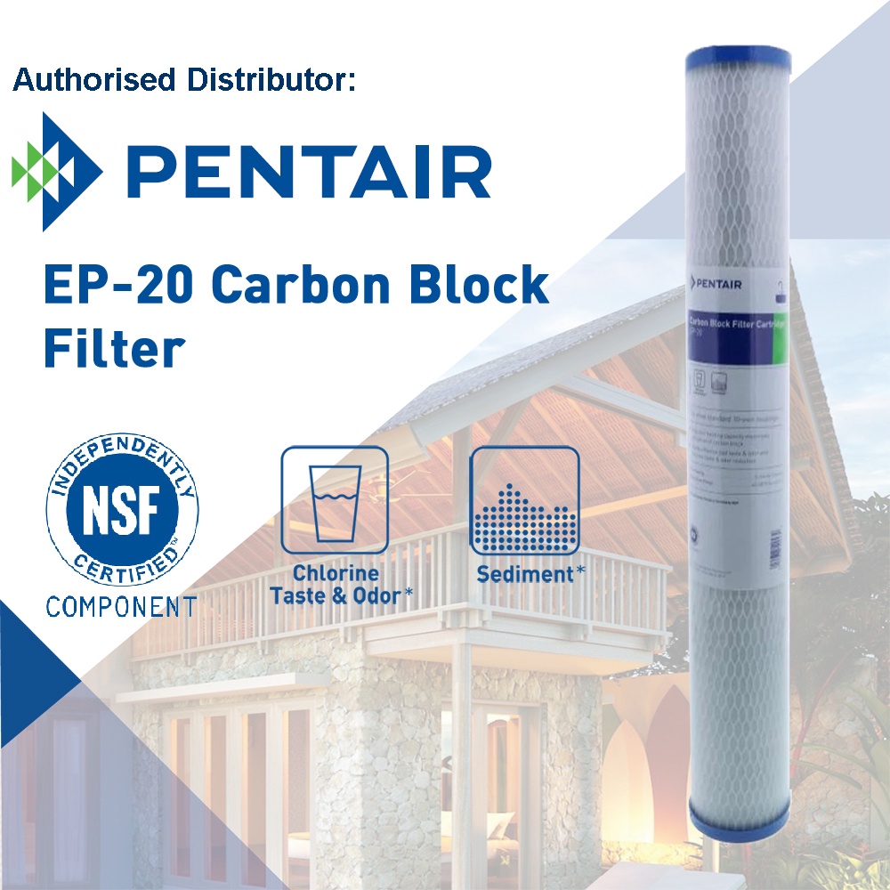 PENTAIR PENTEK EP20 20" Carbon Block Water Filter Cartridge for