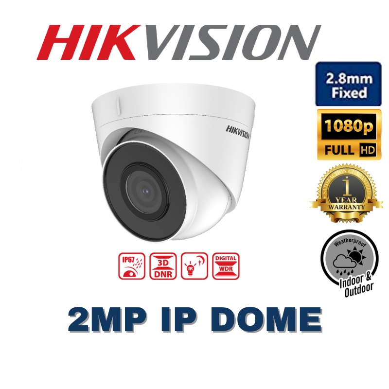 HIKVISION CCTV Fixed Lens Network 2MP 1080P Full HD Dome IP Camera (2