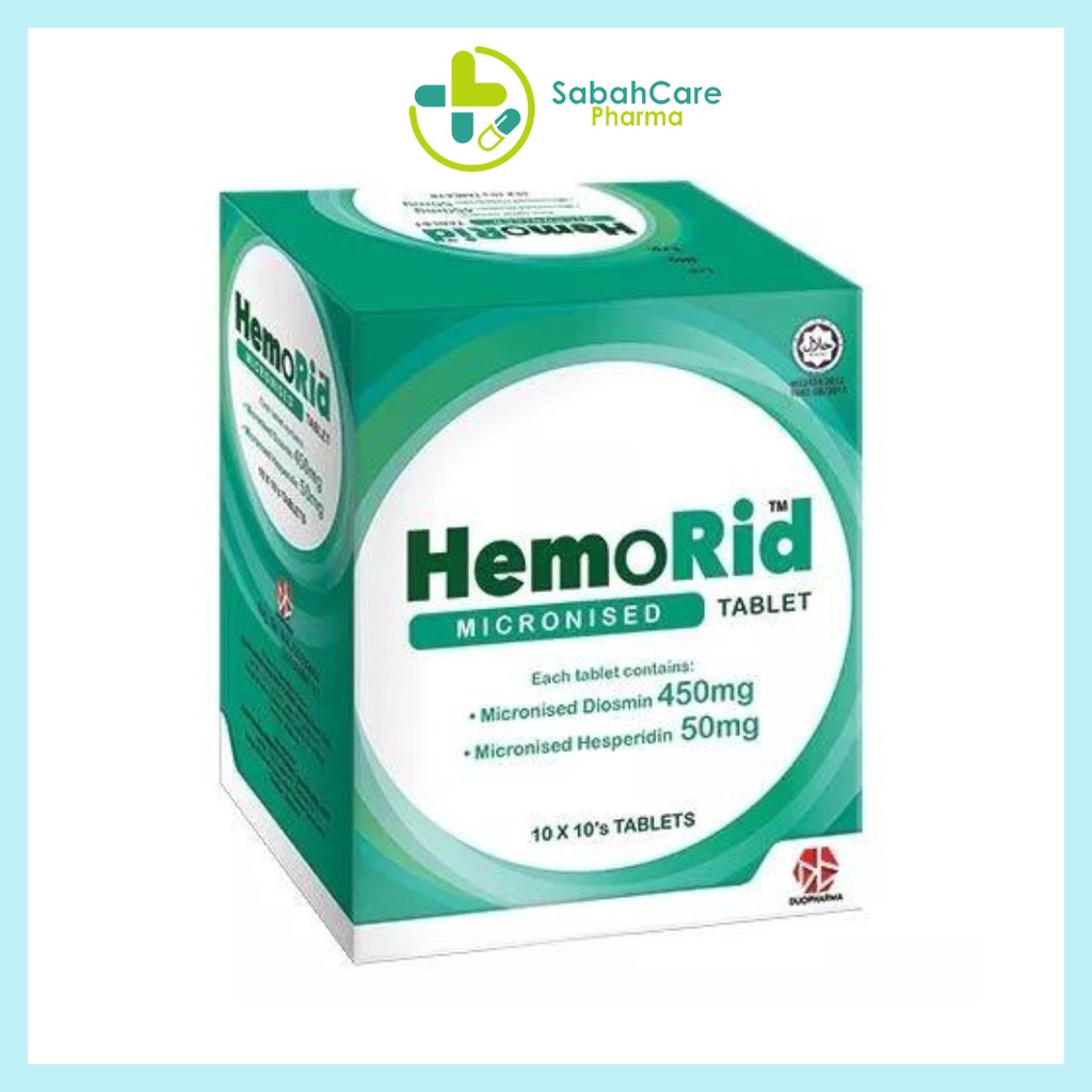 SABAHCARE HEMO RID TABLET 10 X 10'S (MICRONISED DIOSMIN 450MG