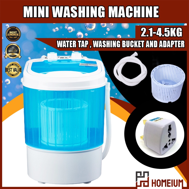 Single Barrel Mini Washing Machine For Small Infant Dehydration Hostel Home (RANDOM COLOR)