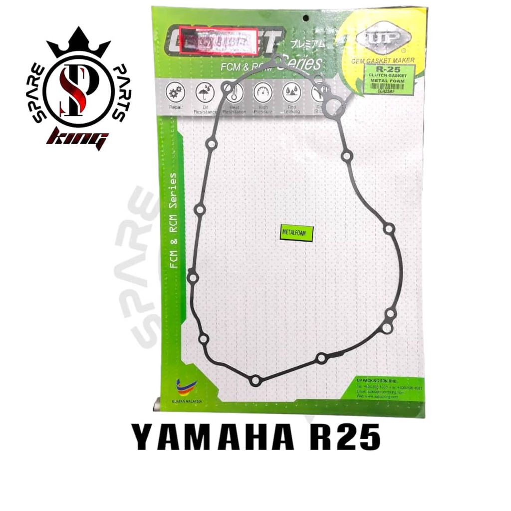 UP YAMAHA R25 CLUTCH GASKET R25 CLUTCH GASKET METAL FOAM R25 Shopee