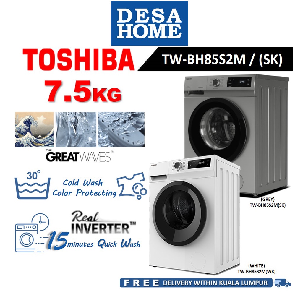 [Free Delivery Within KL] Toshiba TWBH85S2M / TWBH85S2MSK 7.5KG Front