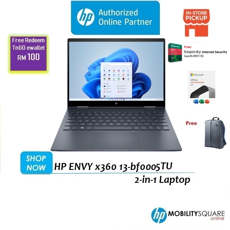 HP Envy X360 2 In 1 Laptop 13 bf0005TU Redeem RM100 T Go Shopee 