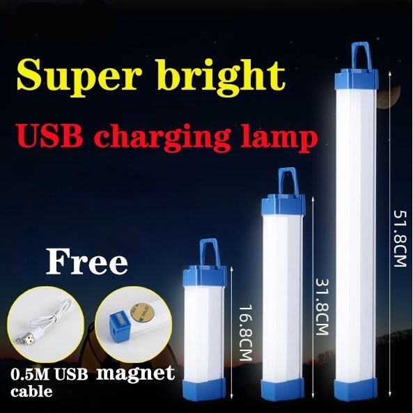 FREE GIFT [Ready Stock] T530 / T515 / T550 USB Rechargeable 60W LED Lithium Battery Light / 4 Mode White