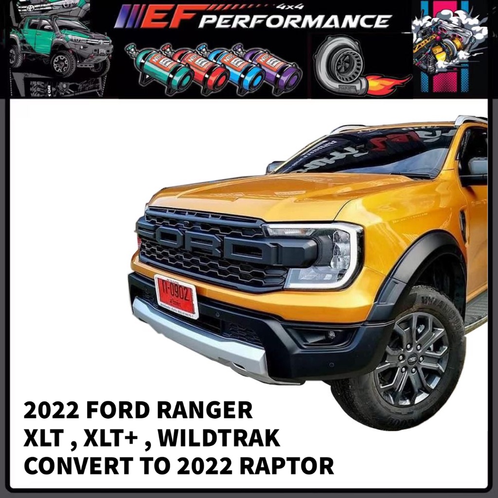 2022 FORD RANGER XLT XLT+ WILDTRAK CONVERT TO 2022 RAPTOR BUMPER FRONT ...