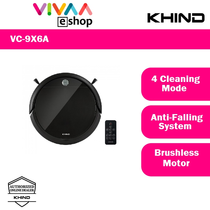KHIND VC9X6A 0.7kPa 20W ROBOT VACUUM CLEANER WITH REMOTE CONTROL AUTO