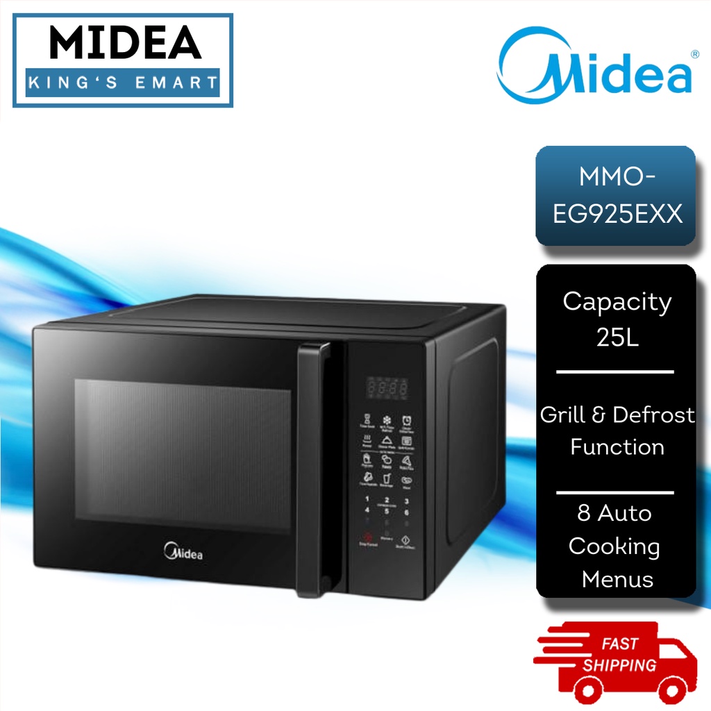 MIDEA 25L Microwave Oven LED With Grill Function & 8 Auto Menus MMO