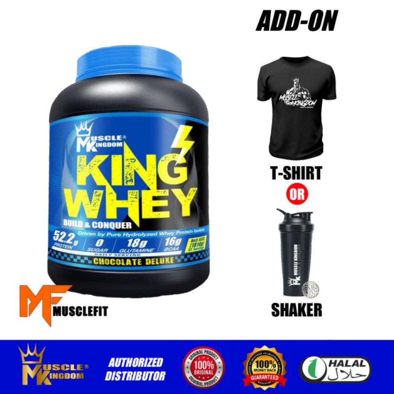 MUSCLE KINGDOM King Whey Protein isolate whey 2 lbs/900 g , 4 lbs/1.8