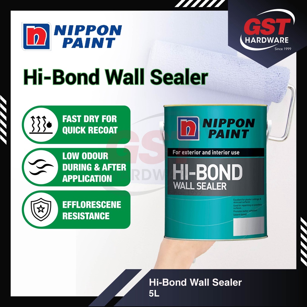 5L Nippon Paint Hi Bond Wall Sealer Paint Nippon Wall Sealer Wall Nippon Undercoat Shopee Malaysia
