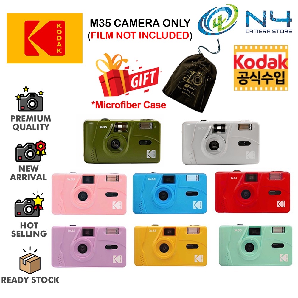 Kodak M35 35mm Film Camera with Flash Reusable Film Camera M35 Point