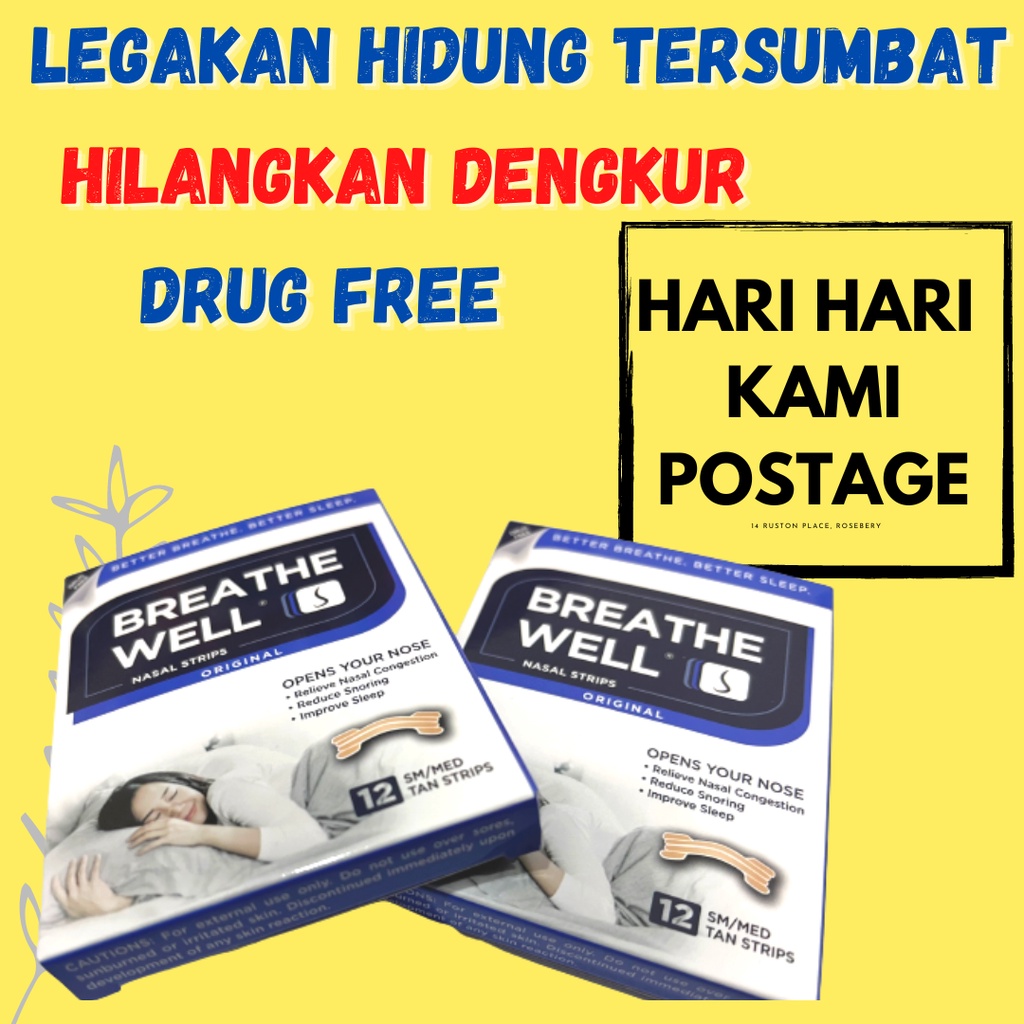 Breathe Well Breath Right Nasal Strips Ubat Hidung Tersumbat Tidur
