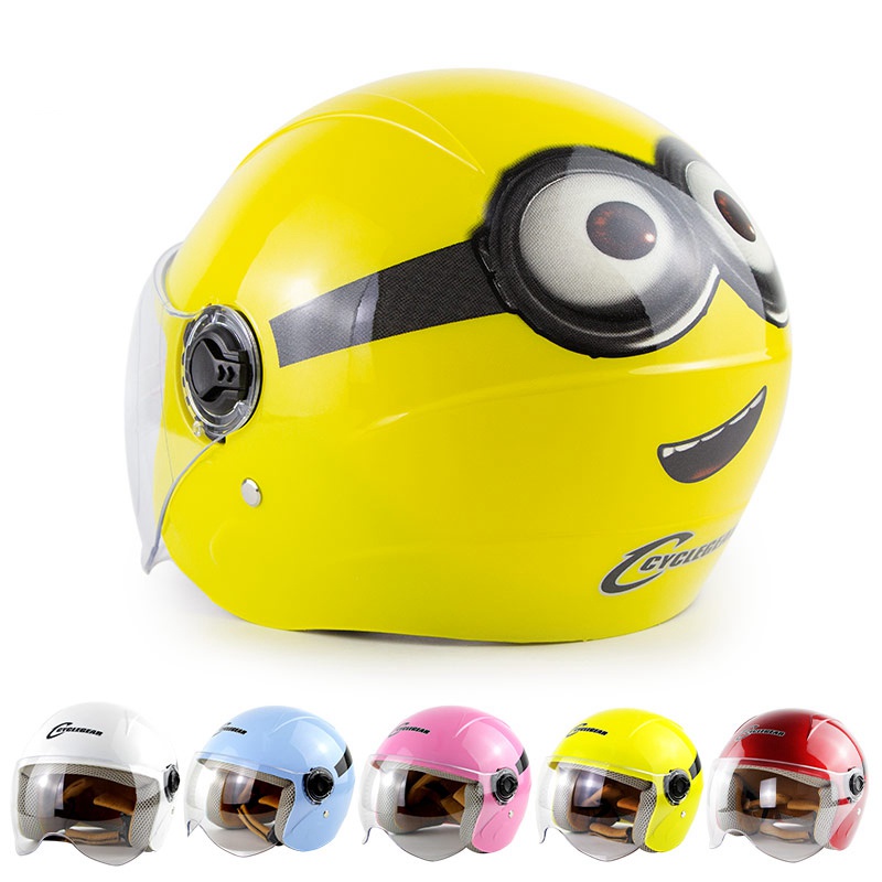 Kids Motorcycle Helmet Cute Open Face Scooter Helmet for Children Flip