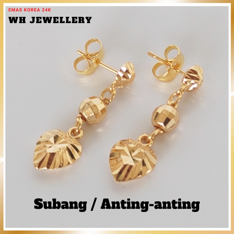 Earrings Subang Anting-anting Perempuan Emas Korea 24K Gold Plated